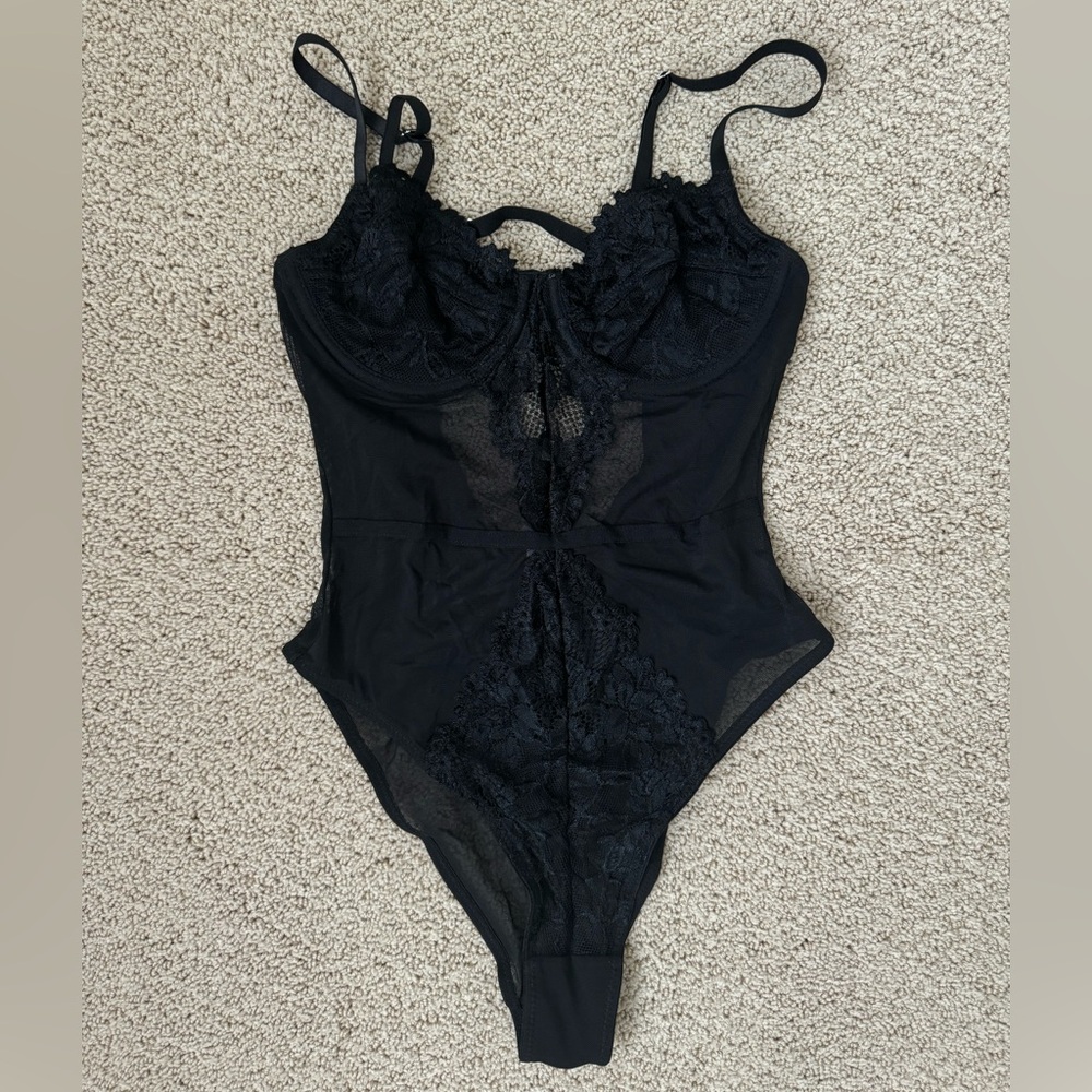 NWT Black Lace Bodysuit